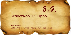 Braverman Filippa névjegykártya